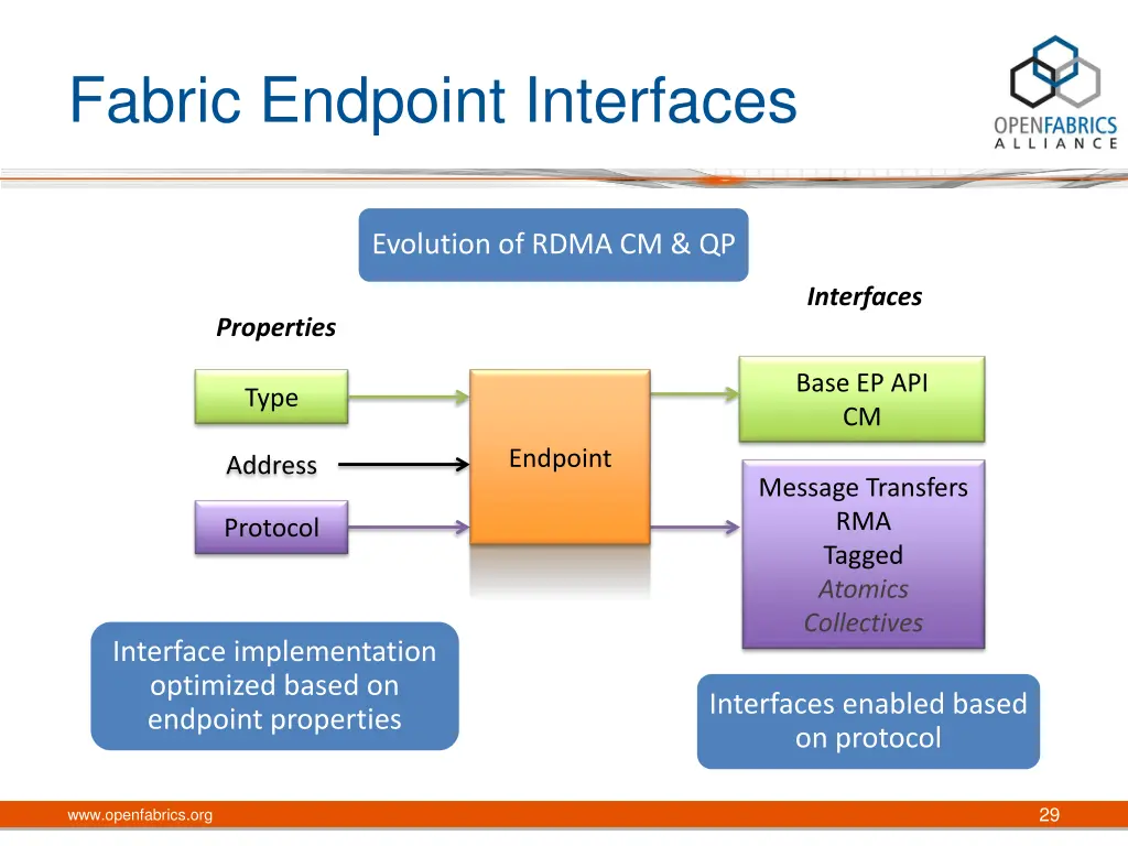 fabric endpoint interfaces