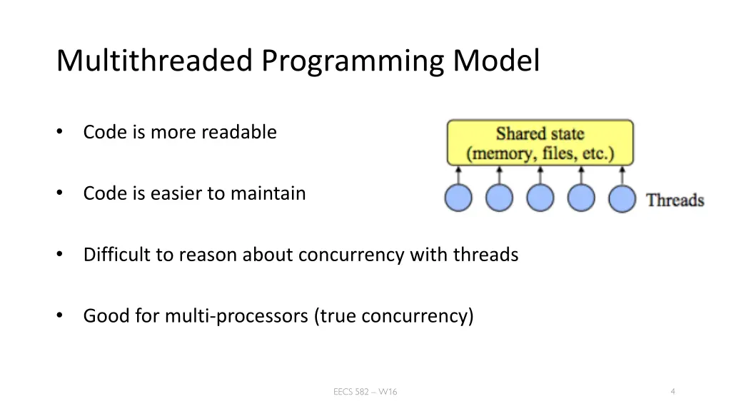 multithreaded programming model