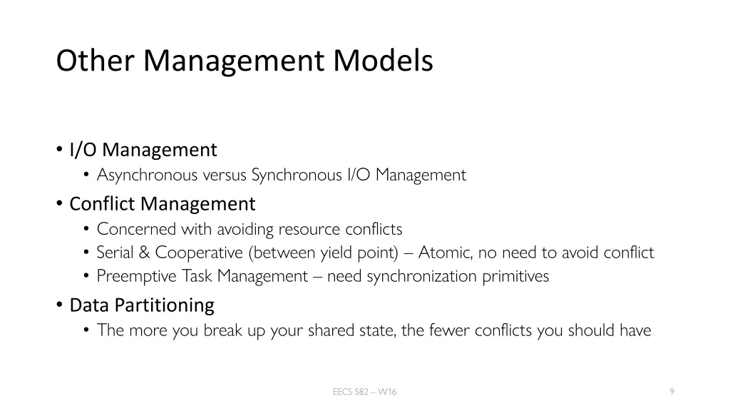 other management models