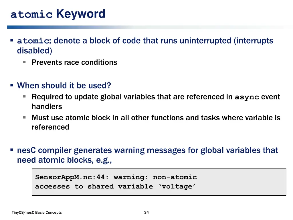 atomic keyword