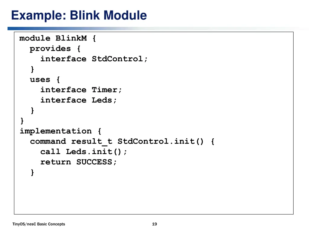 example blink module