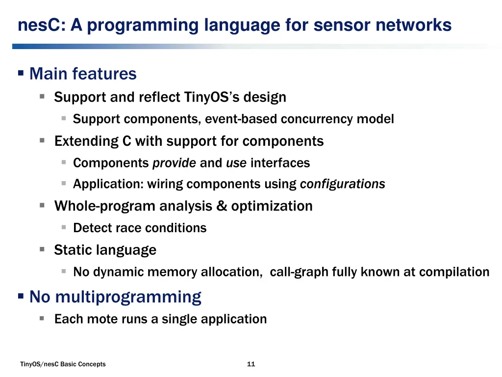 nesc a programming language for sensor networks