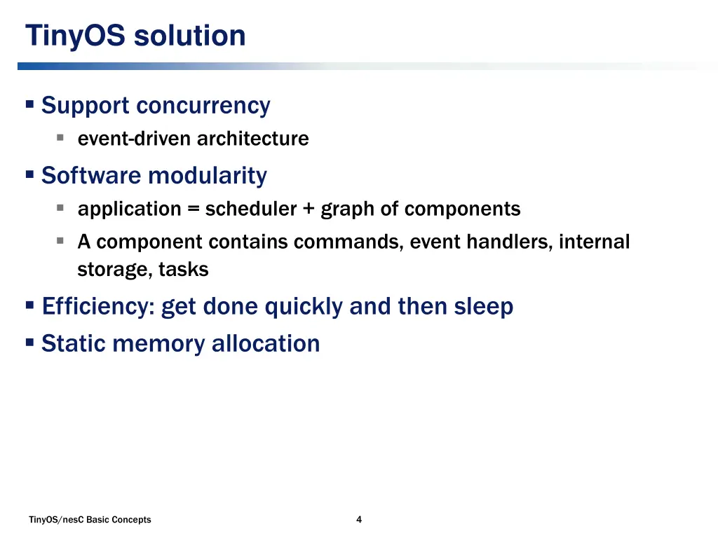 tinyos solution