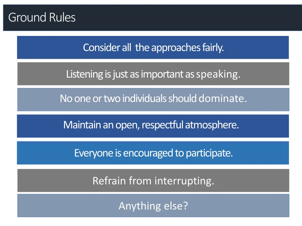 ground rules