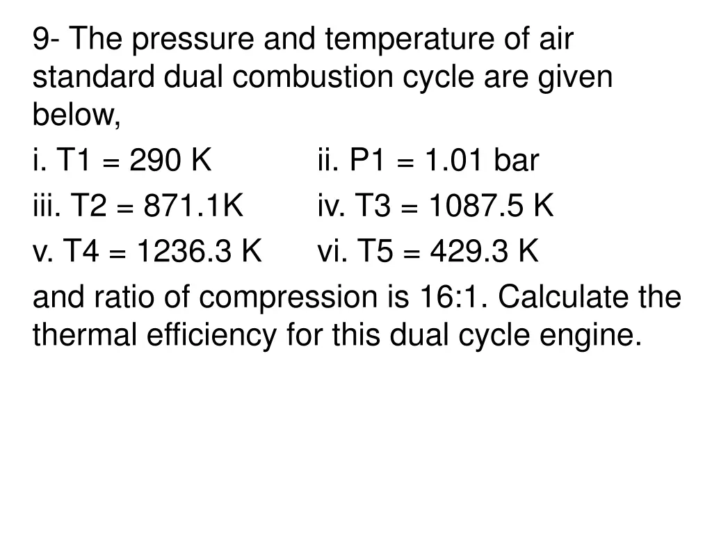9 the pressure and temperature of air standard