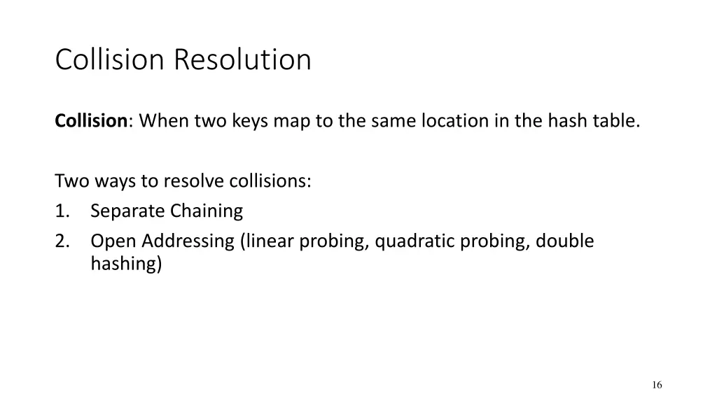 collision resolution