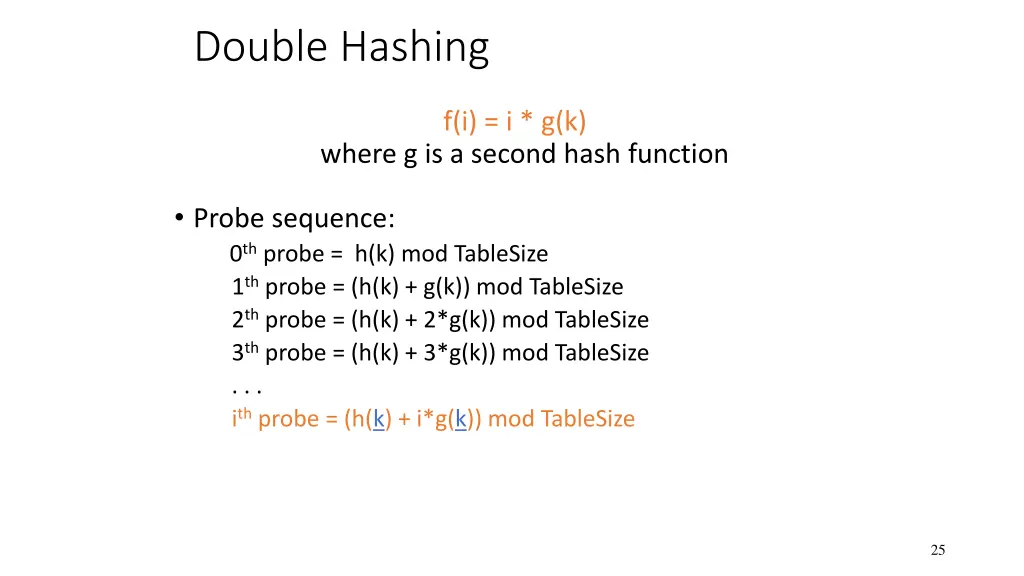 double hashing