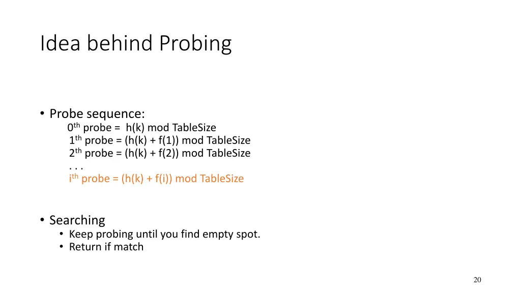 idea behind probing