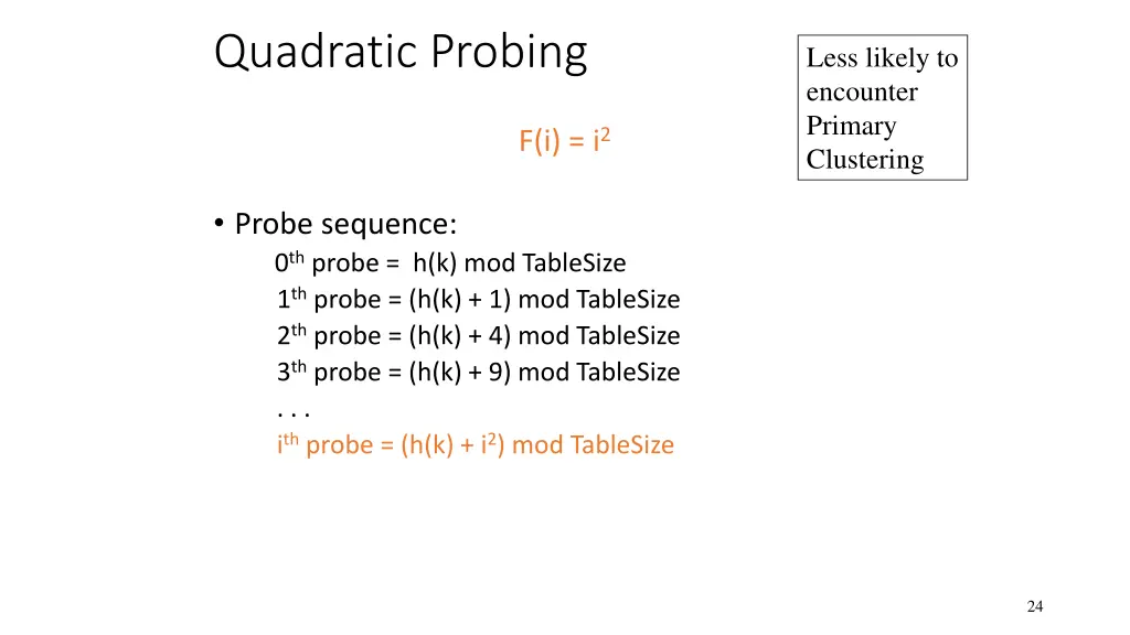 quadratic probing