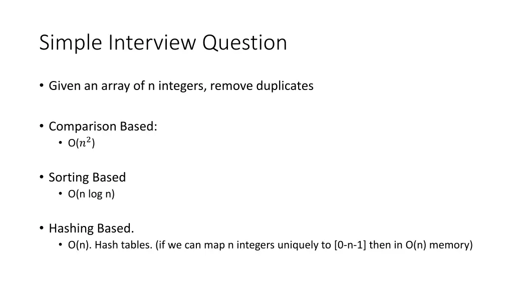 simple interview question