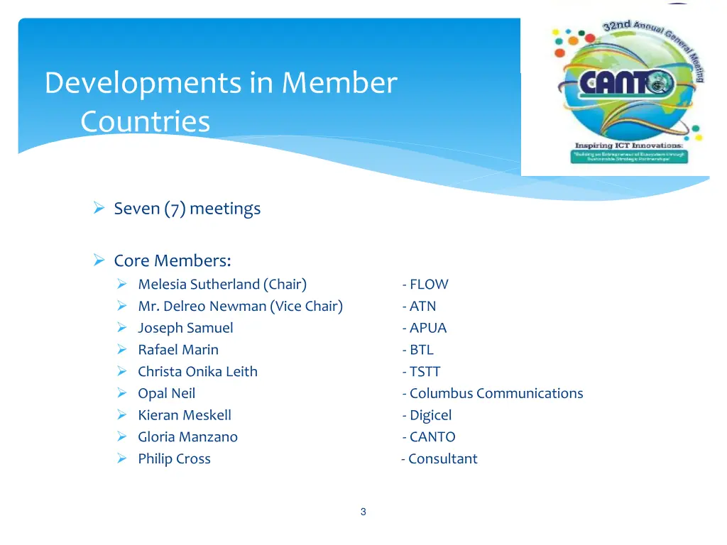 developments in member countries