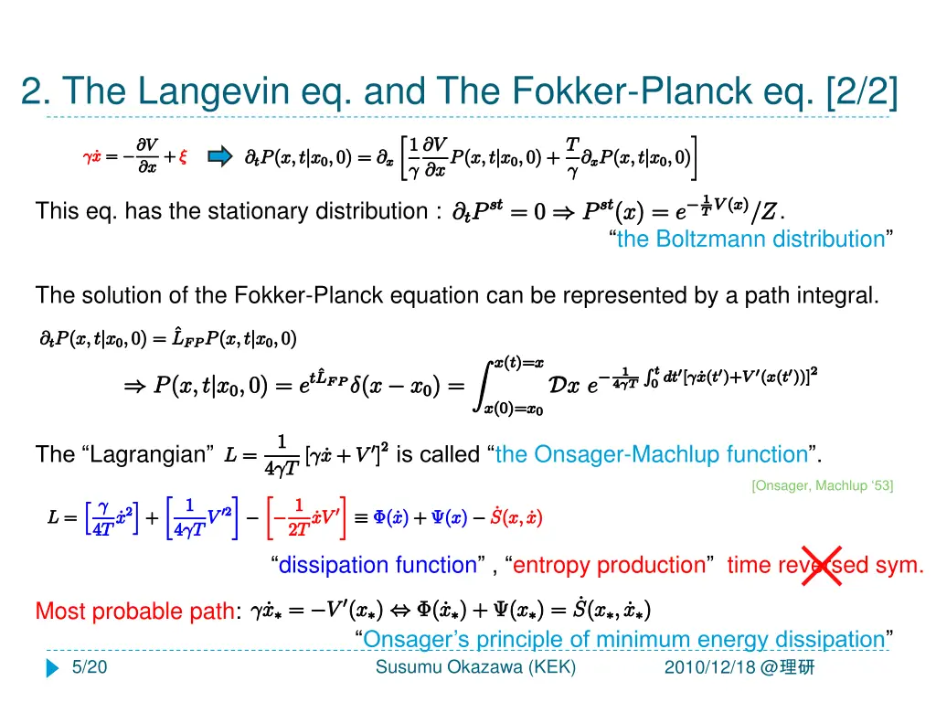 2 the langevin eq and the fokker planck eq 2 2
