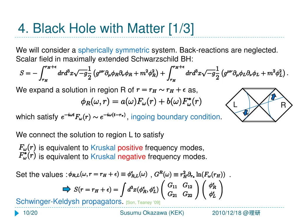 4 black hole with matter 1 3