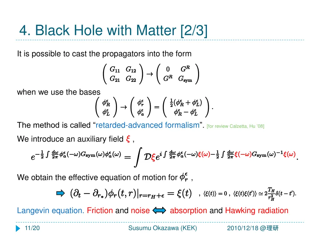 4 black hole with matter 2 3