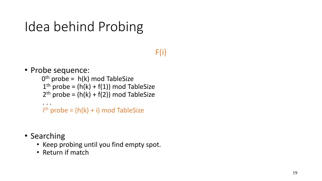idea behind probing