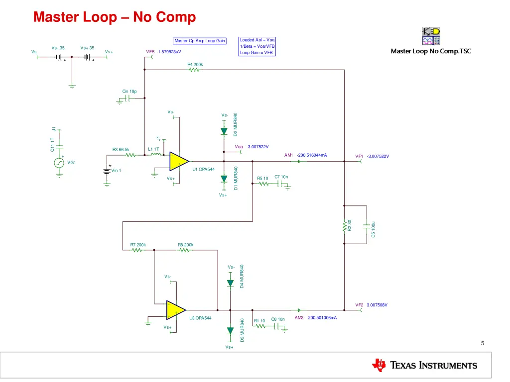 master loop no comp