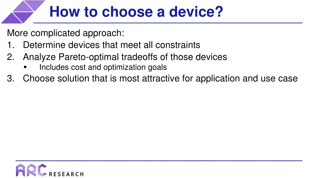 how to choose a device 1