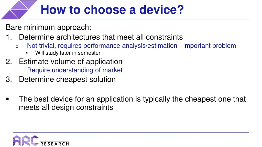 how to choose a device