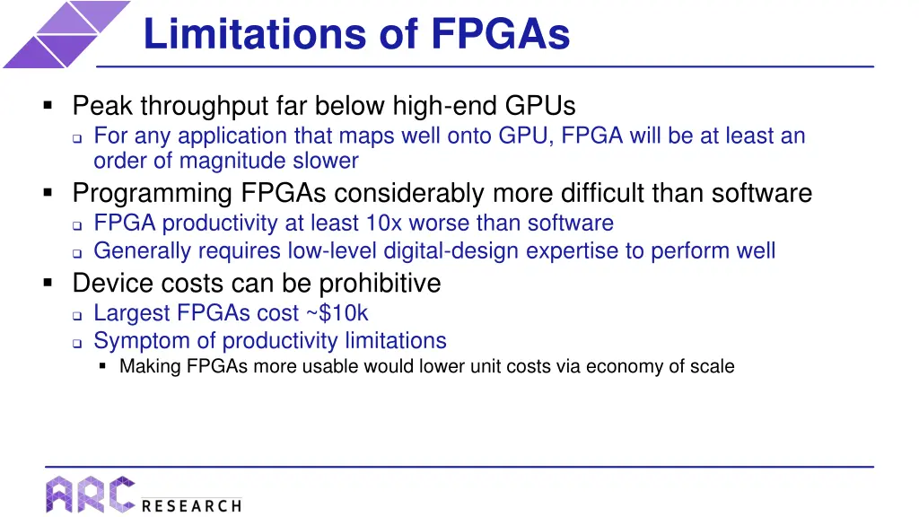limitations of fpgas