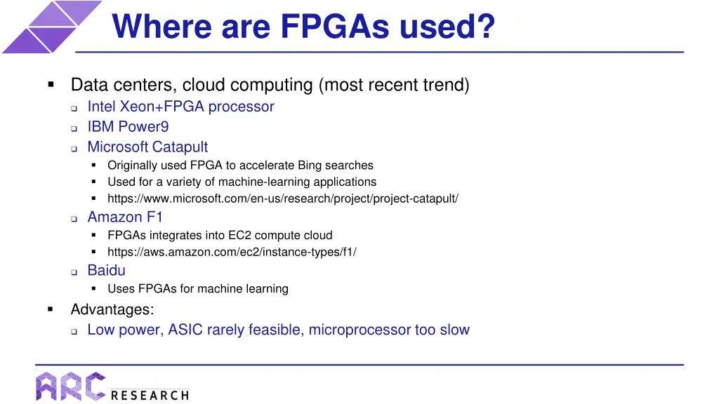 where are fpgas used 1