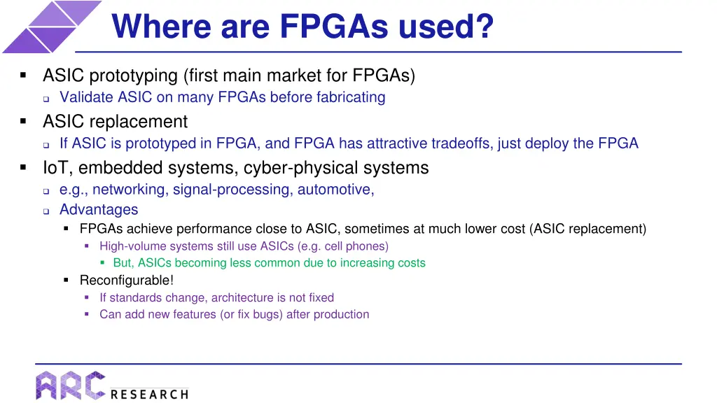 where are fpgas used
