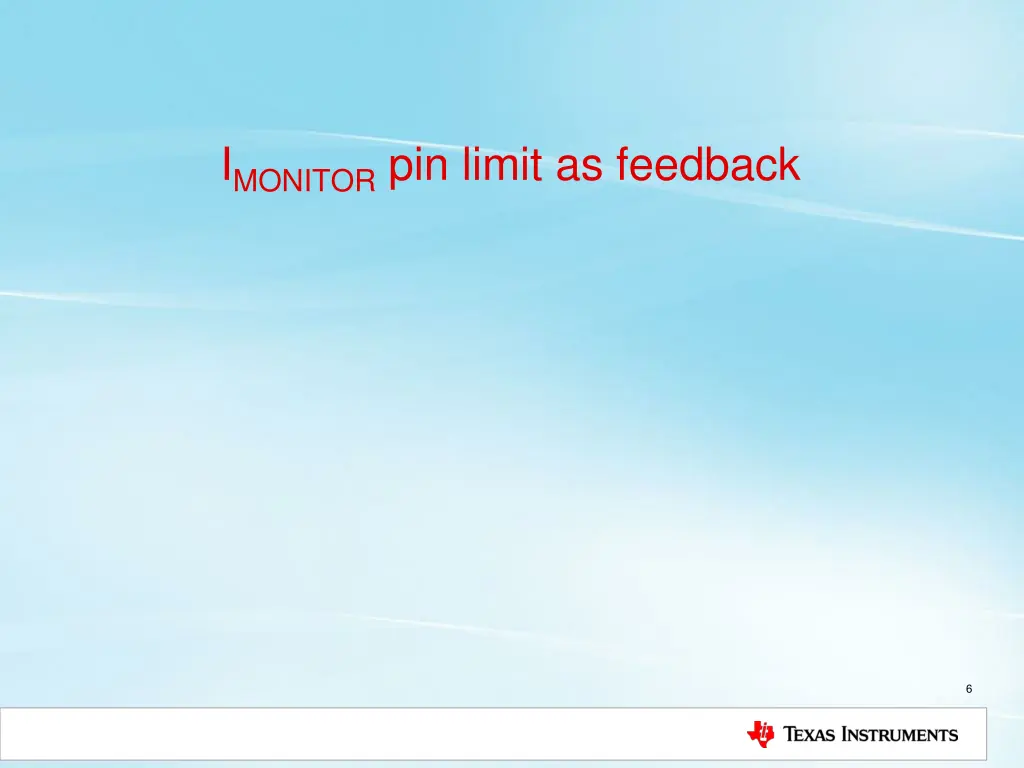 i monitor pin limit as feedback