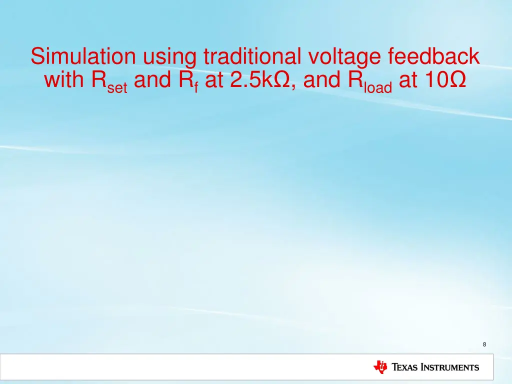 simulation using traditional voltage feedback