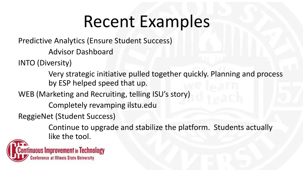recent examples