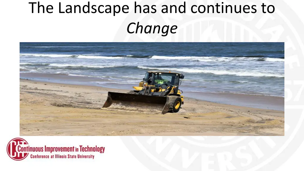 the landscape has and continues to change