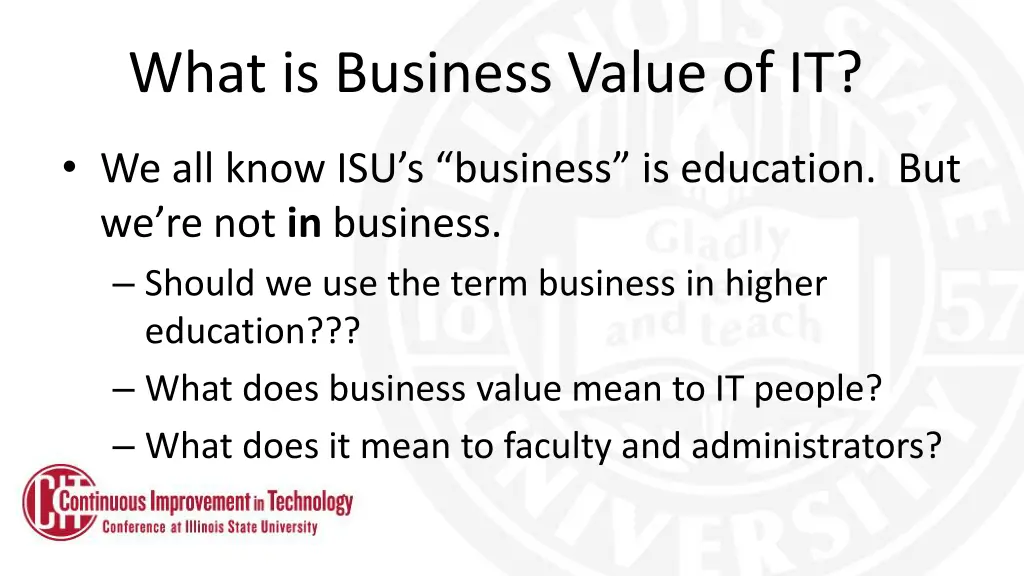 what is business value of it