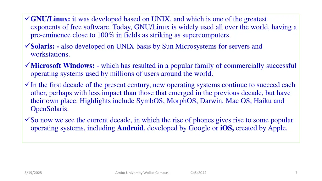 gnu linux it was developed based on unix