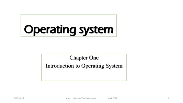 operating system operating system