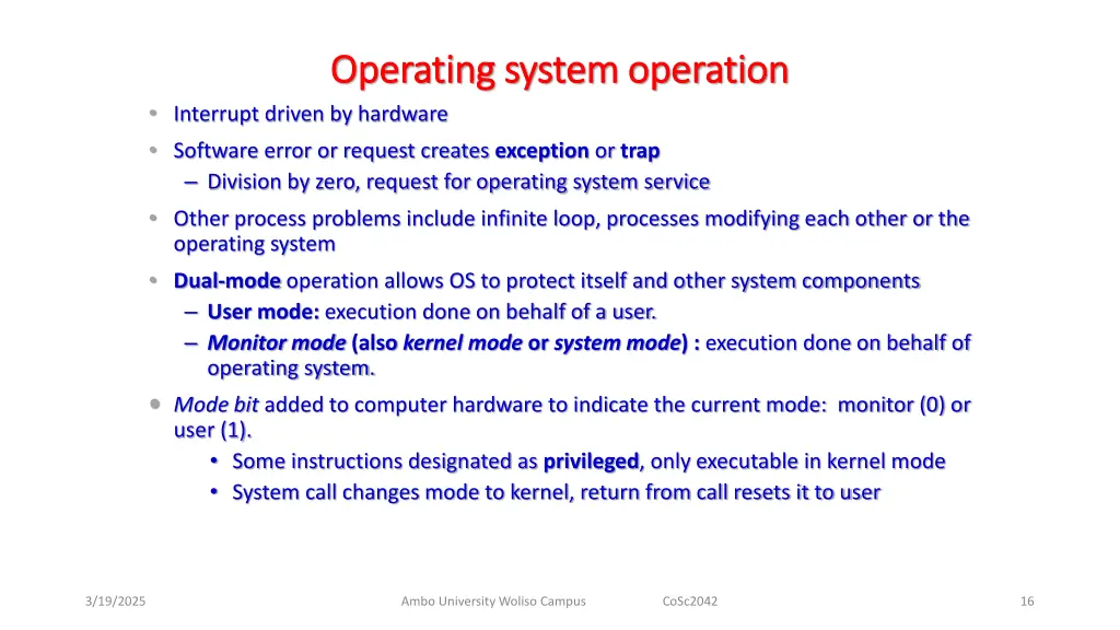 operating system operation operating system