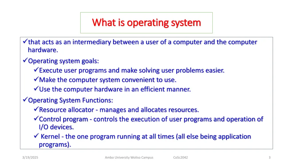 what is operating system what is operating system