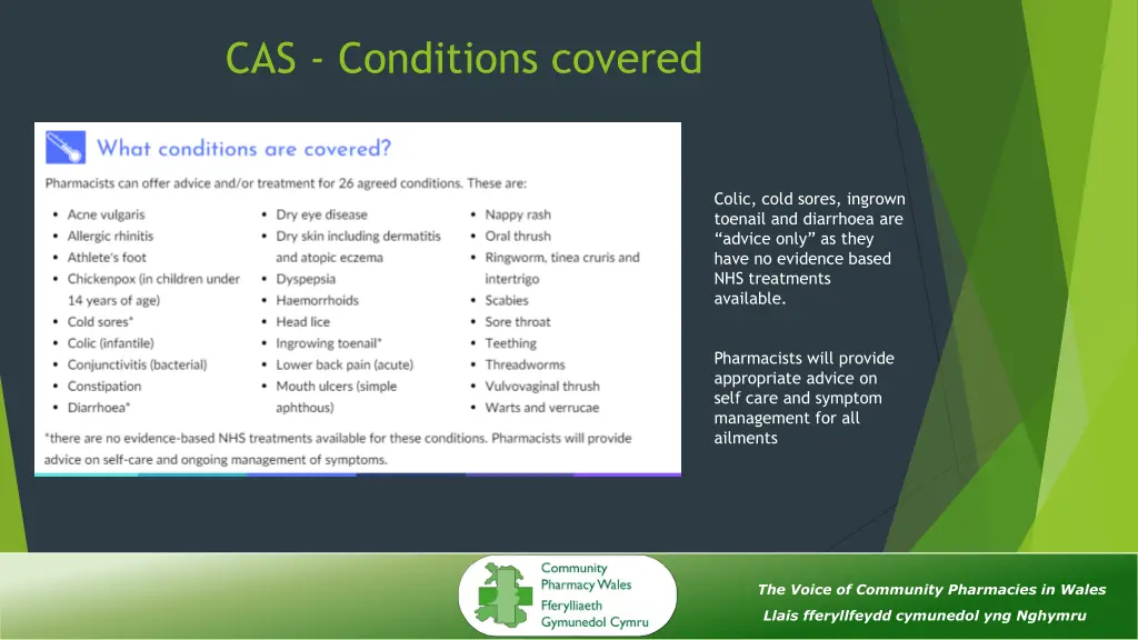 cas conditions covered