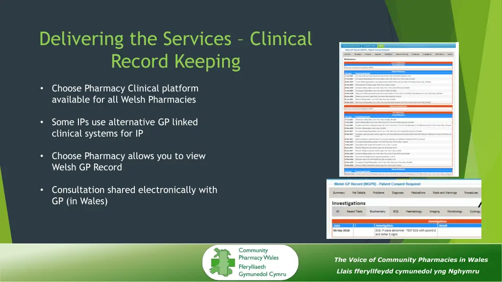 delivering the services clinical record keeping