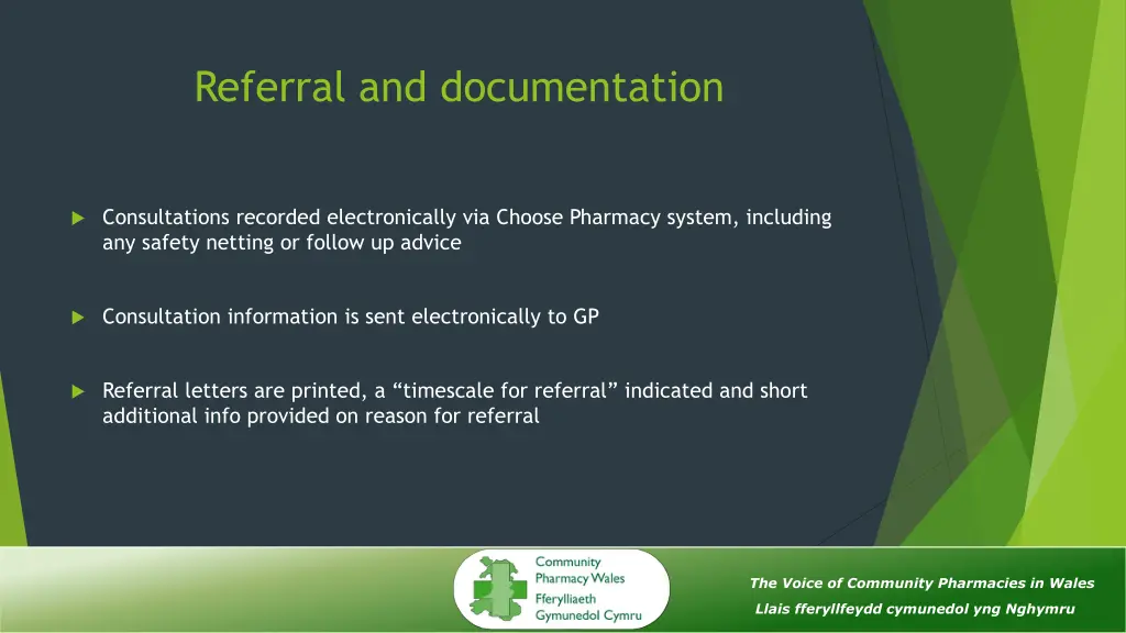 referral and documentation