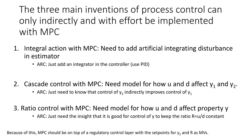 the three main inventions of process control 1