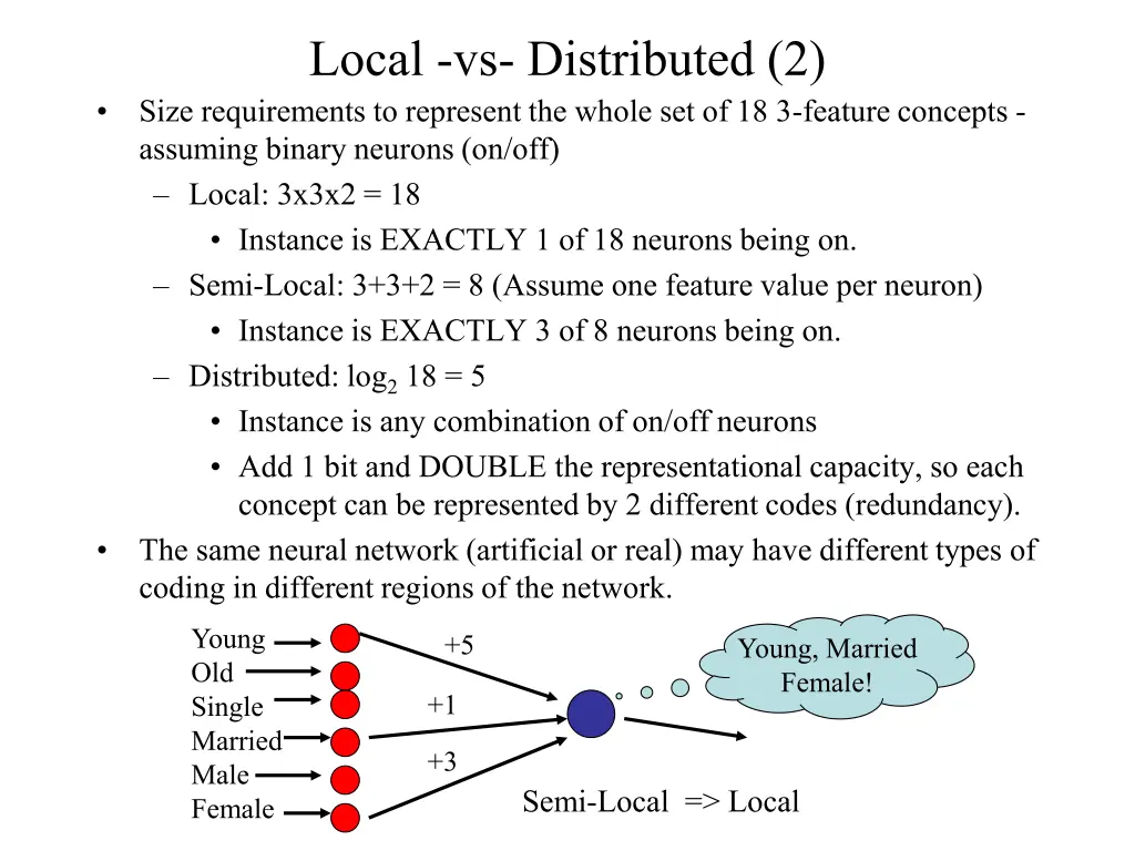 local vs distributed 2 size requirements