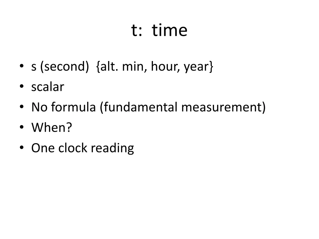 t time