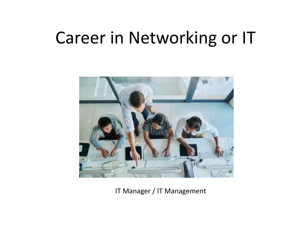 career in networking or it 13