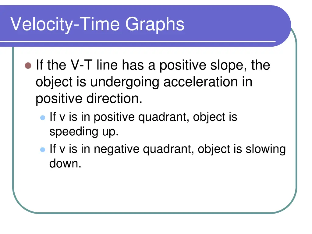 velocity time graphs 4