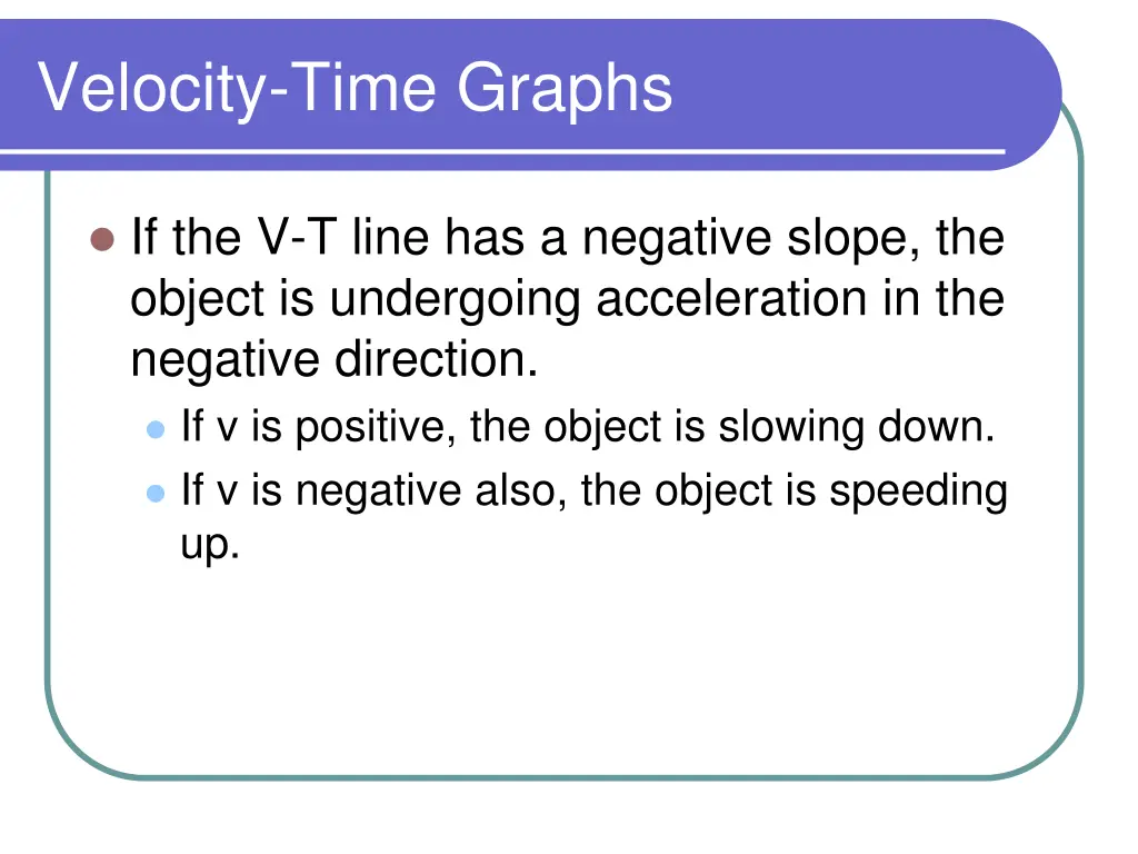 velocity time graphs 6