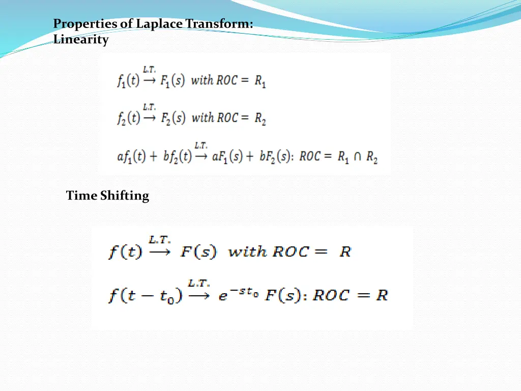 properties of laplace transform linearity