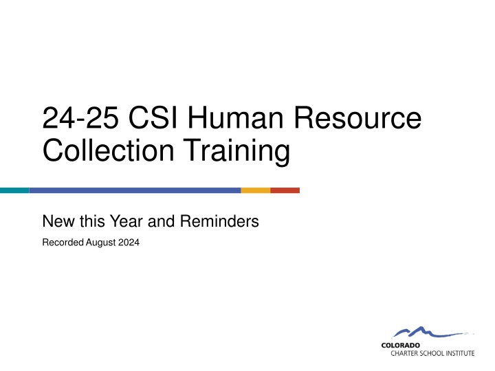 24 25 csi human resource collection training