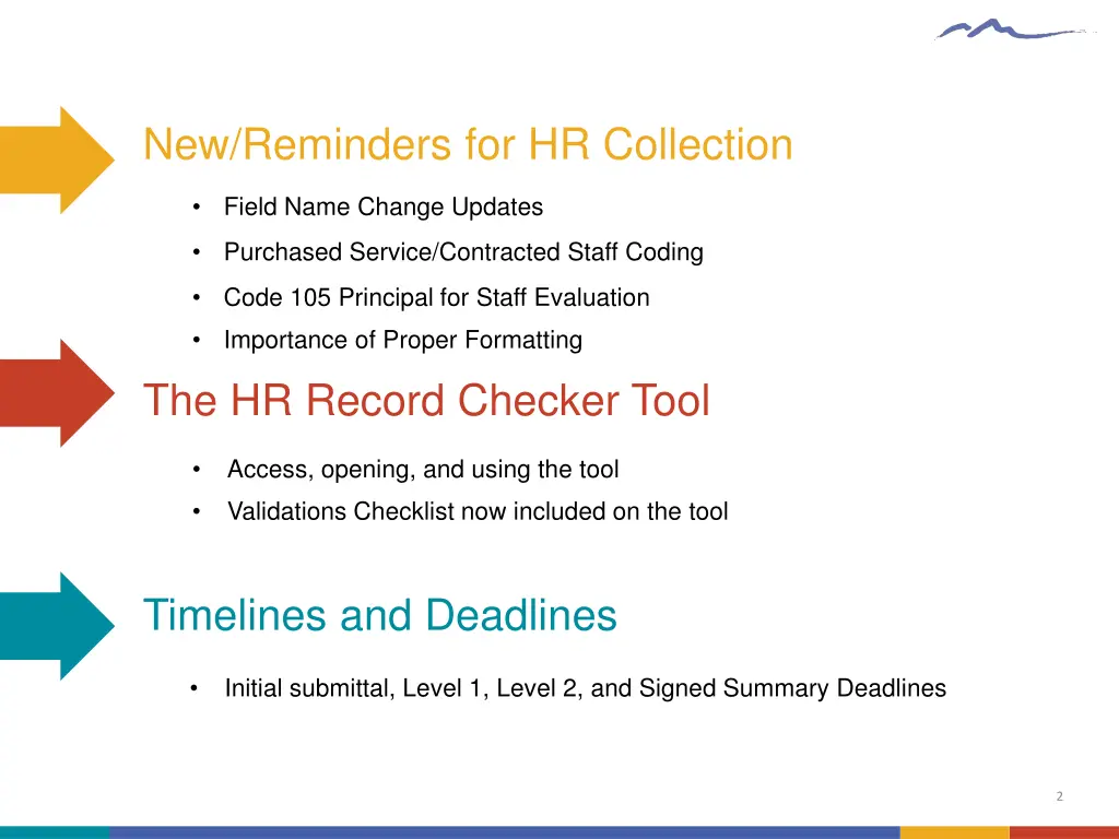 new reminders for hr collection