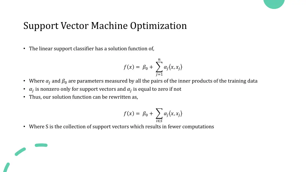 support vector machine optimization