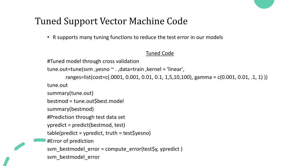tuned support vector machine code
