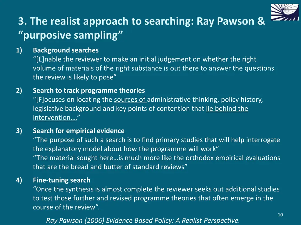 3 the realist approach to searching ray pawson