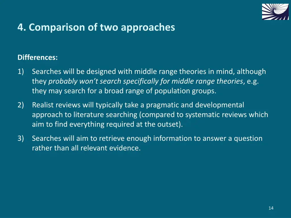 4 comparison of two approaches 1